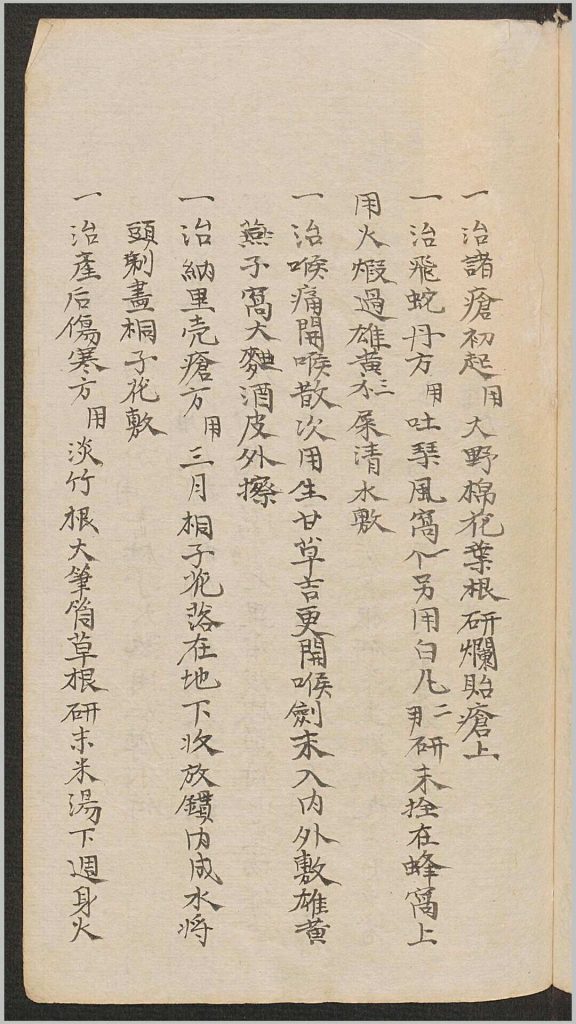 中医古籍民间单方秘本
