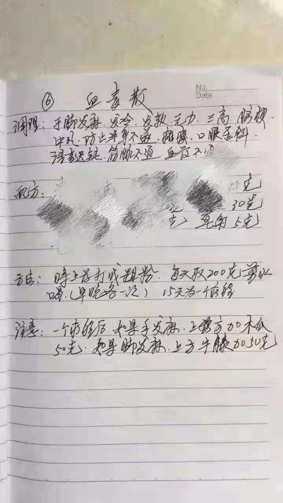 中医排血毒散秘方