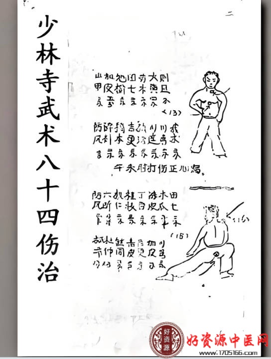 少林寺武术八十四伤治手抄本