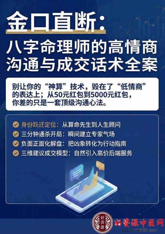 八字命理师的高情商沟通与成交话术全案