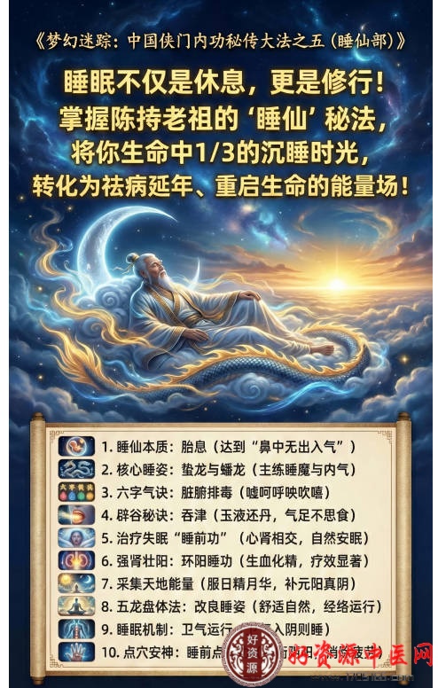 中国侠门内功秘传大法之梦幻迷踪睡仙部