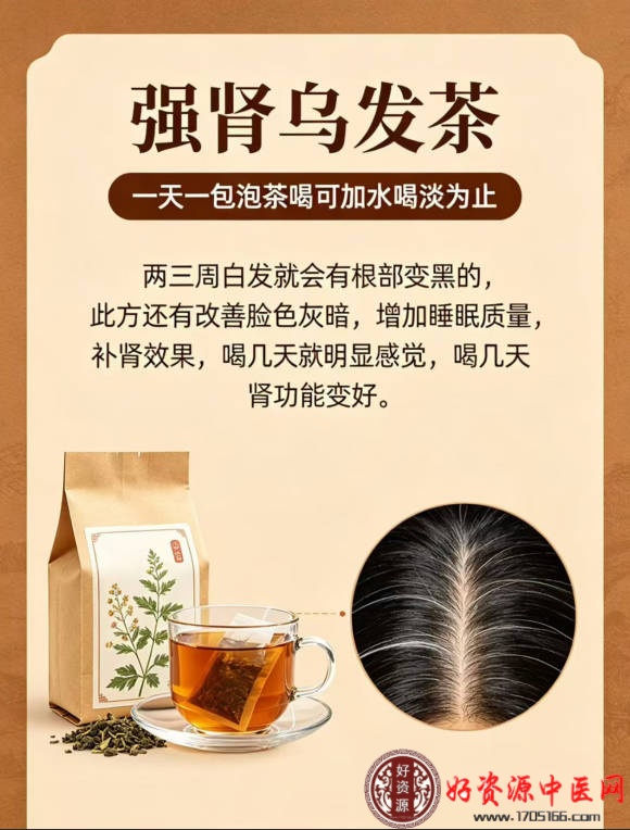 强肾乌发茶秘方